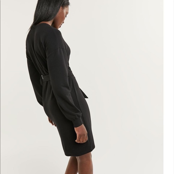 Fleece Crew Neck Sweatshirt Dress - Picture 3 of 3